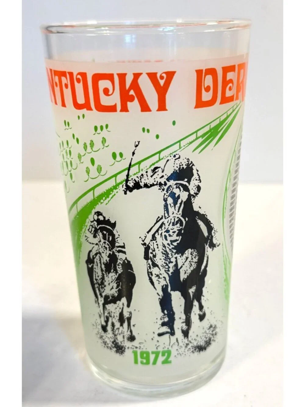 Vintage 1972 Kentucky Derby Mint Julep Glass Churchill Downs Barware